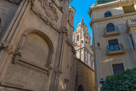 The Cathedral Church of Saint Mary, Catholic church in the city of Murcia, Spainの写真素材