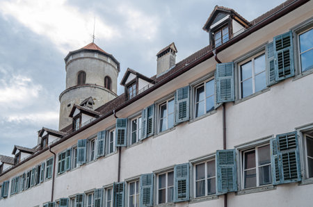 Architecture in the old town of Feldkirch, Vorarlberg, western Austriaのeditorial素材