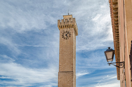Mangana Tower, building in Cuenca, Spain. As a monument with a long history, it has had several modifications over timeの写真素材