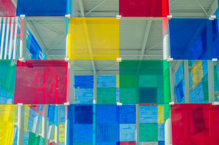 MALAGA, SPAIN - JANUARY 26, 2020: The Centre Pompidou Malaga, part of the National Center of Art and Culture Georges Pompidou of France, located in the space called El Cubo (The Cube) in Malaga, Spain, inaugurated in 2015のeditorial素材