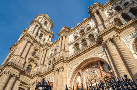 The Holy Cathedral Basilica of the Incarnation, cathedral of Malaga, Spain, is one of the most important Renaissance buildings in Andalusiaの写真素材