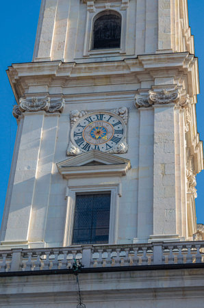 Exterior view of Salzburg Cathedral (Cathedral of Saints Rupert and Vergilius), a Baroque church...
