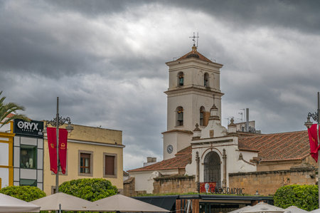 MERIDA, SPAIN - APRIL 1, 2023: Streets in the historic town center of Merida, Spainのeditorial素材