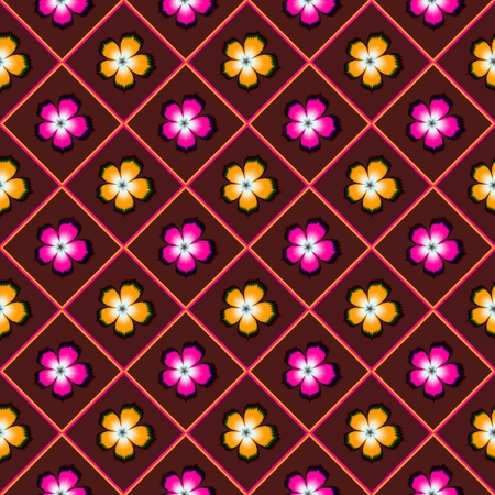 Floral seaml pattern for printing on paper, paper_bagの写真素材