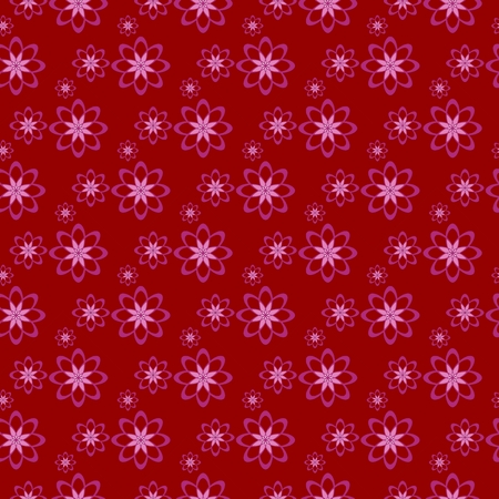 Red seamless pattern with flowers for print and graphic designの写真素材