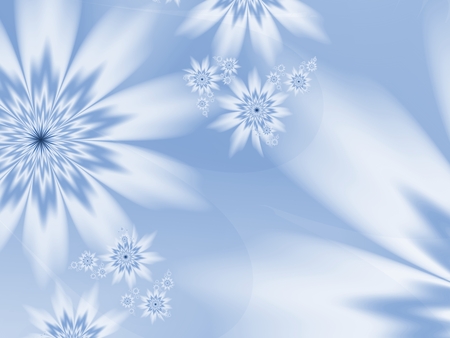 Blue fractal flower, digital artwork for creative graphic design.の写真素材
