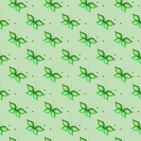 Seamless background with bright green butterflies.の写真素材