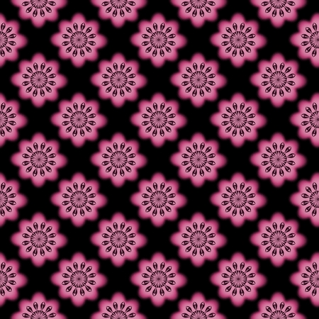 Seamless geometric pattern abstract with floral design.の写真素材