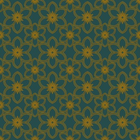 Seamless floral pattern. Geometric abstract background with flower design.の写真素材