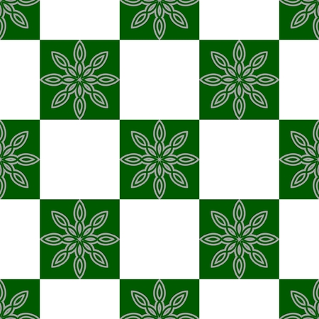 Seamless floral pattern. Geometric abstract background with flower design.の写真素材
