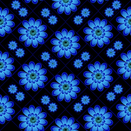 Geometric seamless pattern with flowers.の写真素材