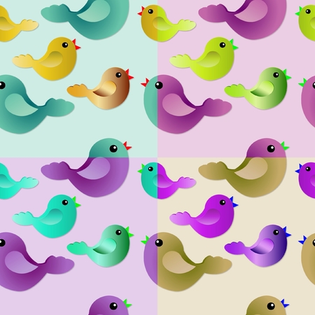 Collection of seamless patterns for printing, textiles and wallpapers4 seamless geometric patterns set.の写真素材