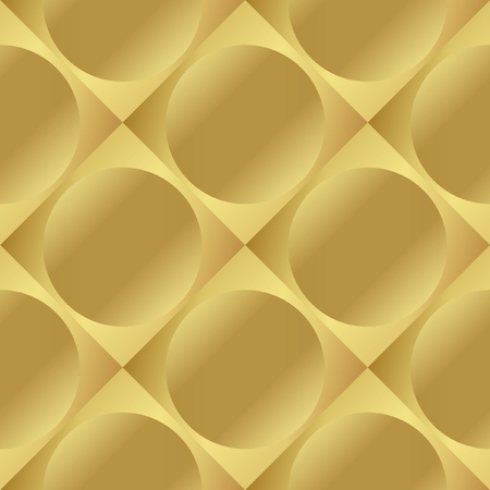 Gold metallic regular seamless pattern.  Metal foil with pattern.の写真素材