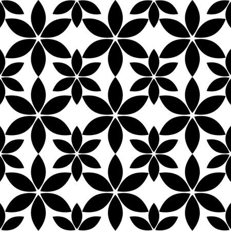 Monochrome pattern. Seamless texture. Modern geometric background with regular shapes.の写真素材