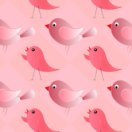 Easter seamless background with chickens. Cartoon illustration as texture. Happy Easter.の写真素材