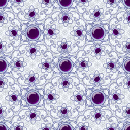 Vintage jewelry seamless pattern with colored gems. Flowers made of precious stones.