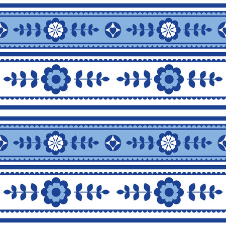Blue white seamless background with flowers. Abstract, repeating regular pattern for print. Graphic...