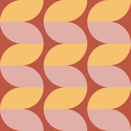 The 70s. retro background. Typical style of the 60s and 70s. Seamless graphic pattern. Geometric textures with abstract motifs. Endless vintage background. Use on pattern fillings, wallpaper, textiles, wrapping paper, etc.の写真素材