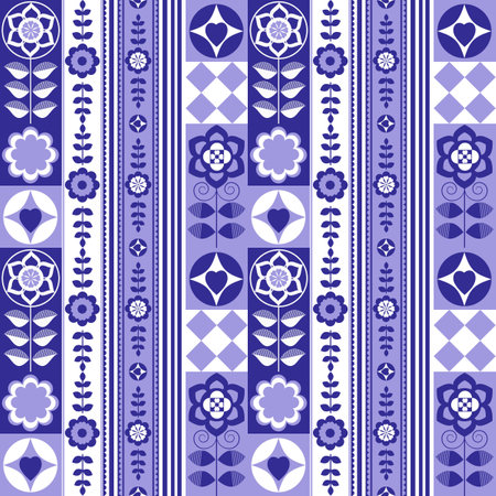 Purple texture with a regular seamless flowers as a background. Graphic design with a simple pattern.の写真素材