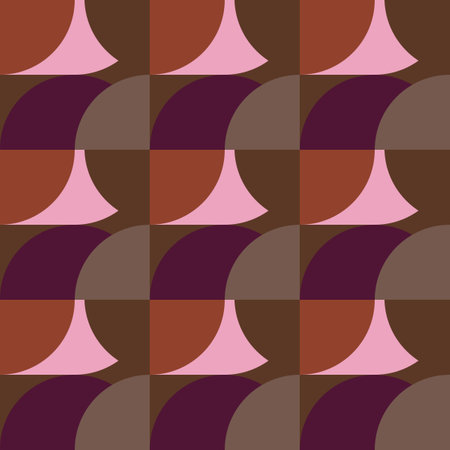 The 70s. retro background. Typical style of the 60s and 70s. Seamless graphic pattern. Geometric textures with abstract motifs. Endless vintage background. Use on pattern fillings, wallpaper, textiles, wrapping paper, etc.の写真素材