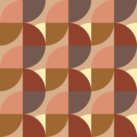 The 70s. retro background. Typical style of the 60s and 70s. Seamless graphic pattern. Geometric textures with abstract motifs. Endless vintage background. Use on pattern fillings, wallpaper, textiles, wrapping paper, etc.の写真素材