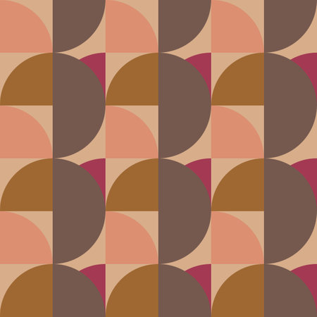 The 70s. retro background. Typical style of the 60s and 70s. Seamless graphic pattern. Geometric textures with abstract motifs. Endless vintage background. Use on pattern fillings, wallpaper, textiles, wrapping paper, etc.の写真素材