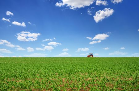 Tractor cultivating 3の写真素材