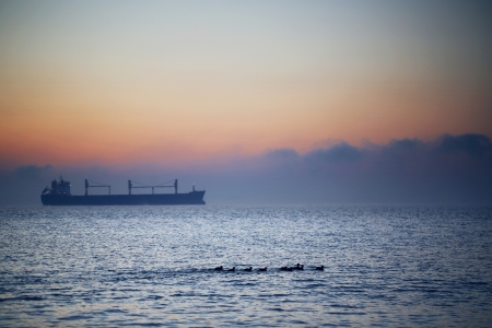 Beautiful sunrise over the horizonの写真素材