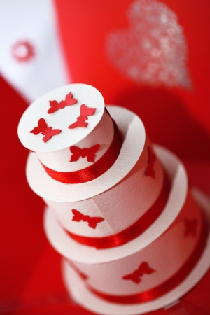 A paper gift cake box concept の写真素材