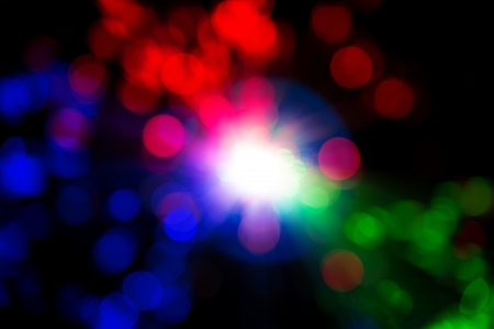 Close op of fiber optics, defocused backgroundの写真素材