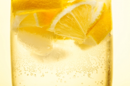 Cocktail in a glass isolated on a white background の写真素材