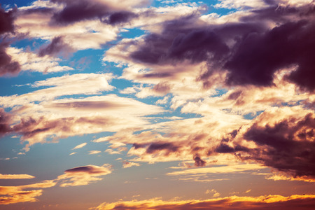 Dramatic cloudy sky , sunrise shotの写真素材
