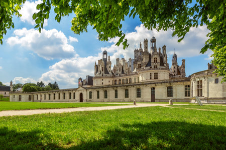 The royal Castle of Chambord in Cher Valley, France のeditorial素材