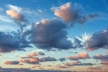 Beautiful cloudscape over the sea, sunset shot