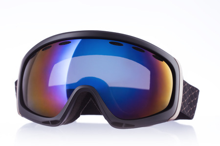 Ski sport glass, isolated on white backgroundの写真素材