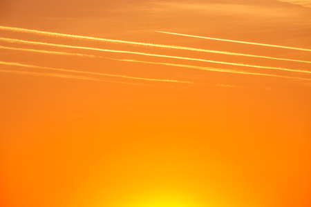 Orange sunrise sky