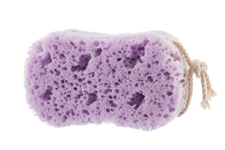 Bath sponge isolated over white backgroundの写真素材