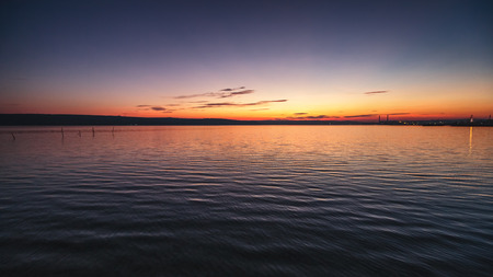 Sunset Over the lakeの写真素材