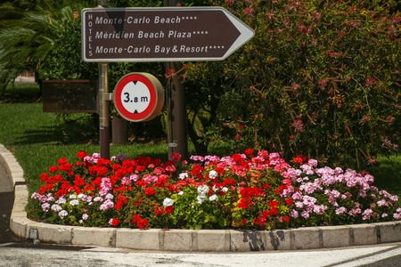 Street sign in Monte Carlo, Monacoの写真素材