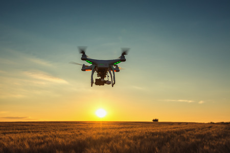 Flying drone quadcopter