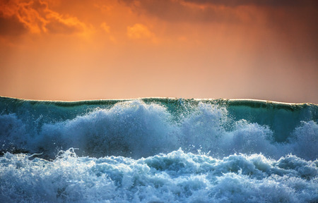 Beautiful green sunrise wave