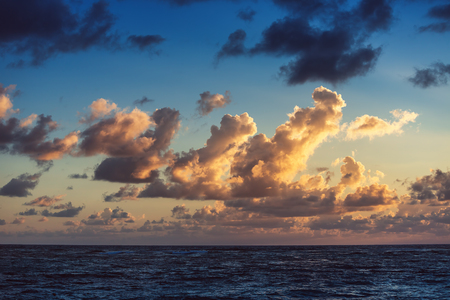 Beautiful sunrise over the horizon,の写真素材