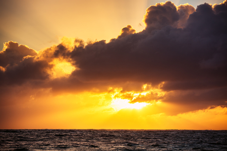 Beautiful sunrise over the horizon,の写真素材