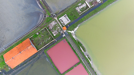Aerial view of Salt natural mineの写真素材