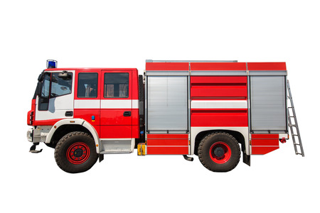 Fire truck isolated on a white background