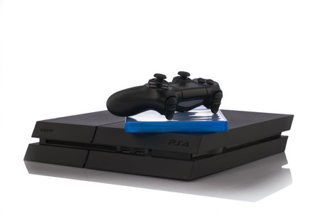VARNA, Bulgaria - 18 November, 2016: Sony PlayStation 4 game console is a home video game console...