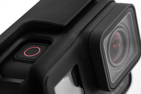 Varna, Bulgaria - March 9, 2017: GoPro Hero 5 Black isolated on white background.manufactured by GoPro Incのeditorial素材