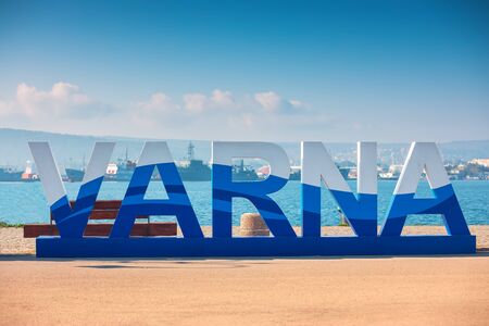 Seascape view of Varna, Bulgaria european city of sports.の写真素材