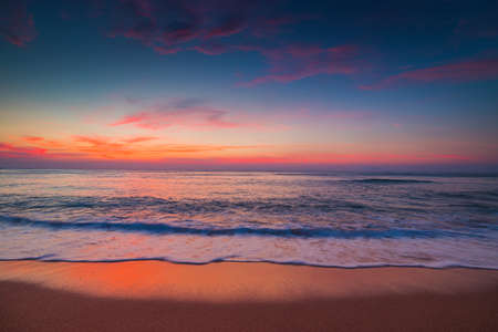 Beautiful cloudscape over the sea, sunrise shotの写真素材