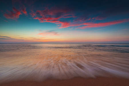 Beautiful cloudscape over the sea, sunrise shotの写真素材